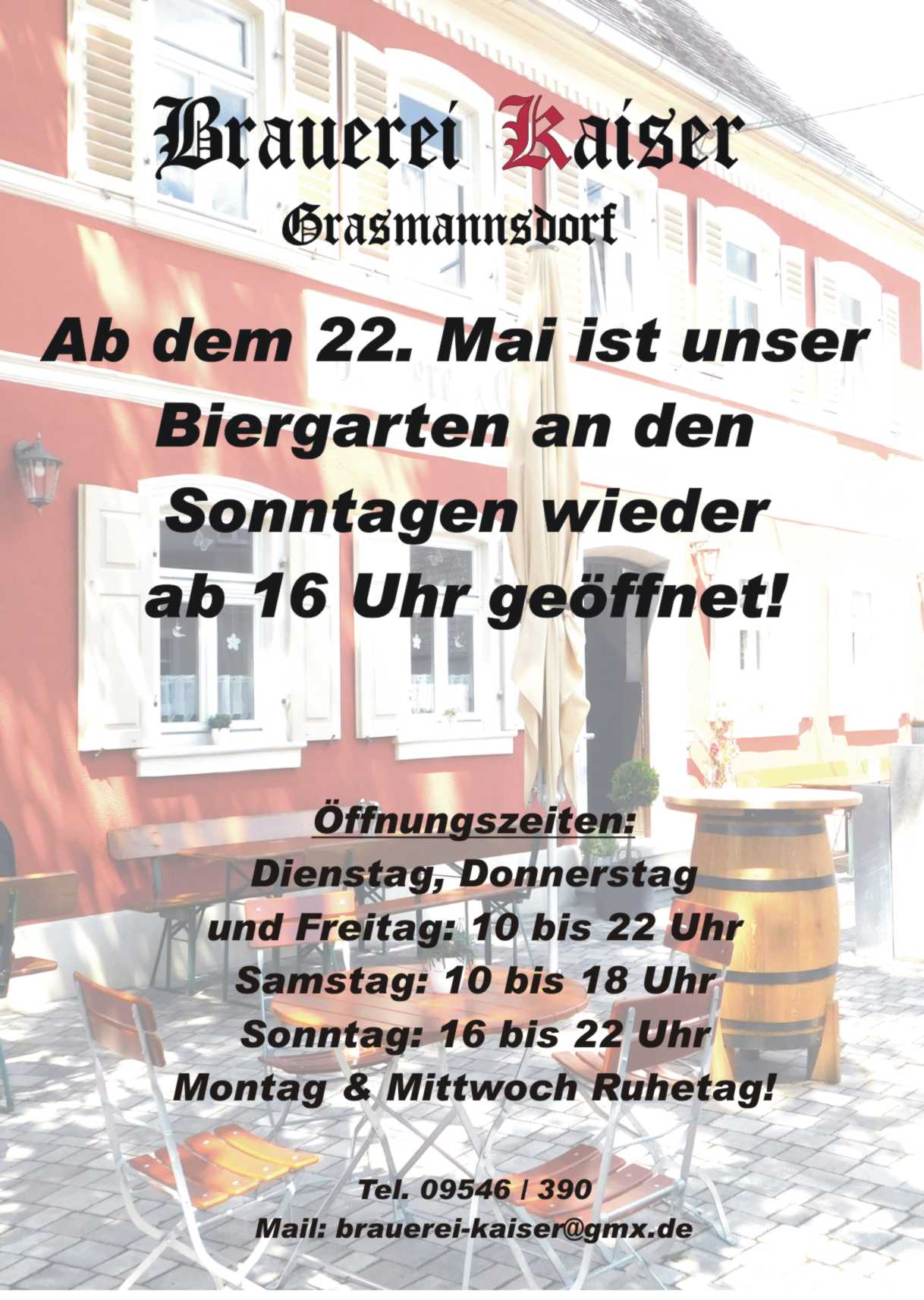 Biergarten an den Sonntagen